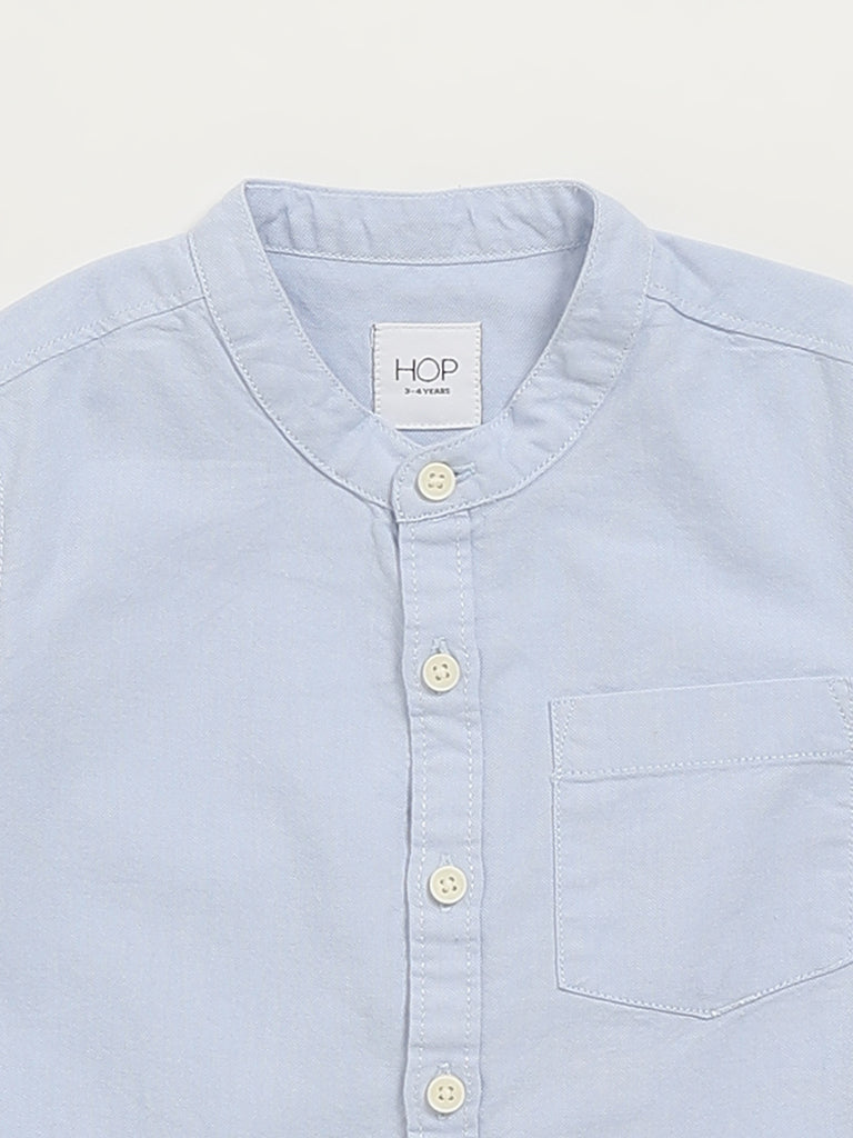 HOP Kids Blue Straight-Fit Shirt