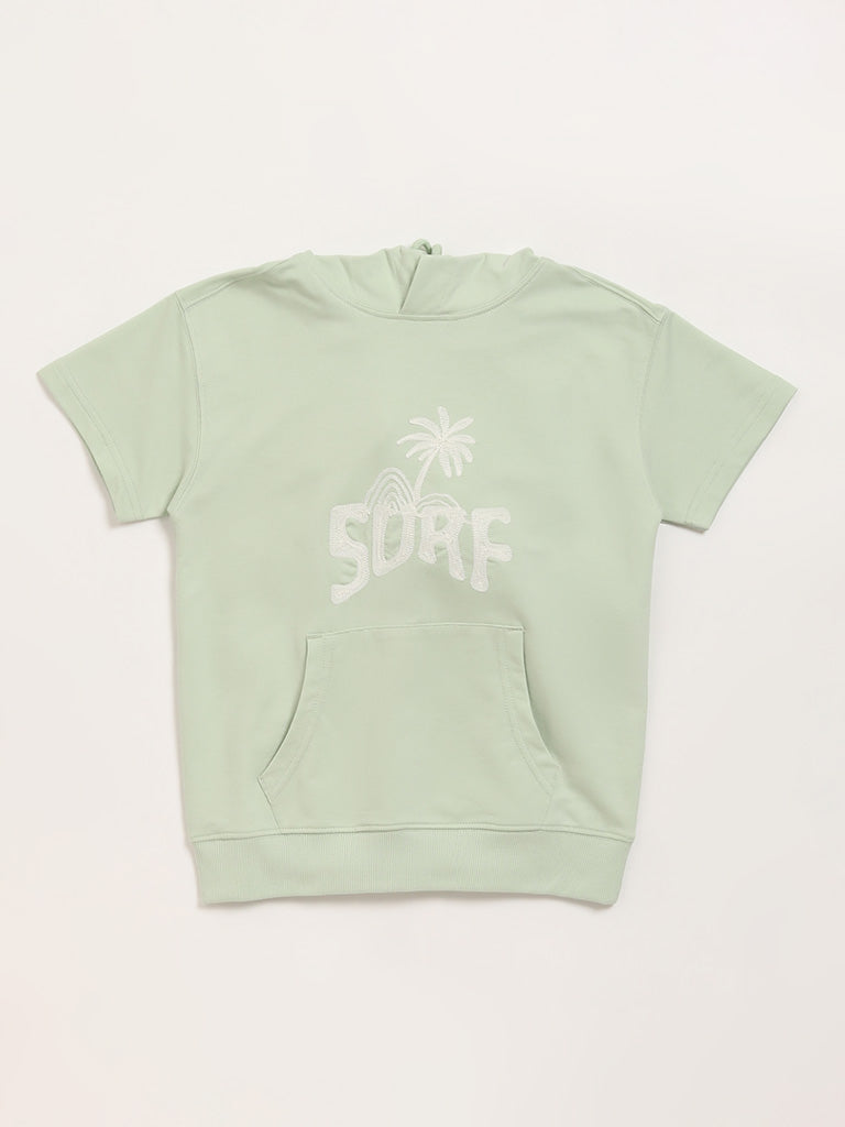 Y&F Kids Green Hoodie T-Shirt