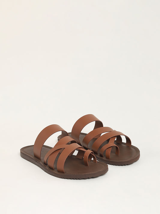 SOLEPLAY Brown Strappy Leather Sandals