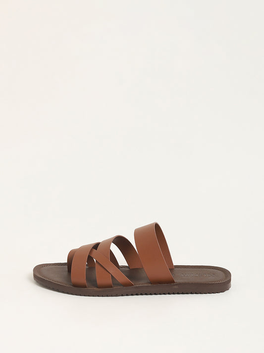 SOLEPLAY Brown Strappy Leather Sandals