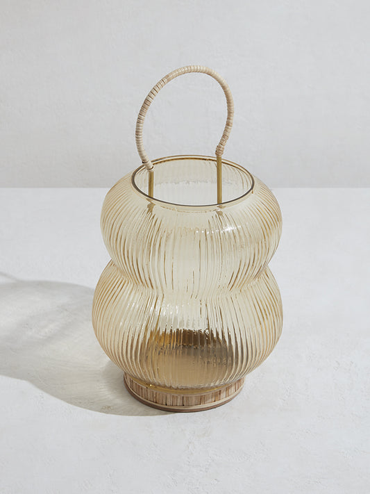 Westside Home Gold Ribbed Candle Stand