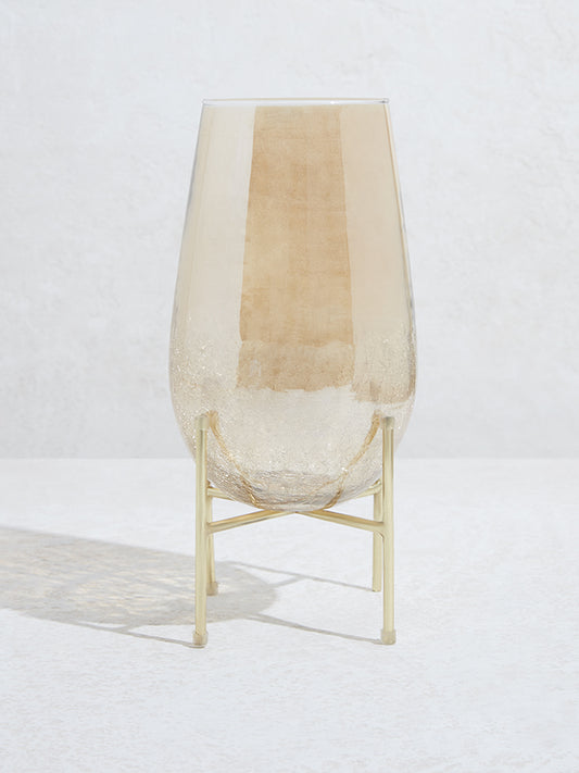 Westside Home Gold Cylindrical Glass Vase