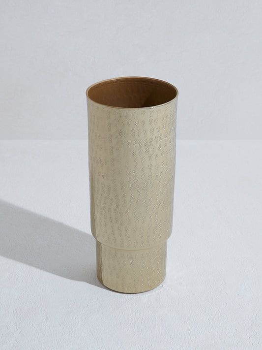 Westside Home Gold Textured Pillar Vase-Small