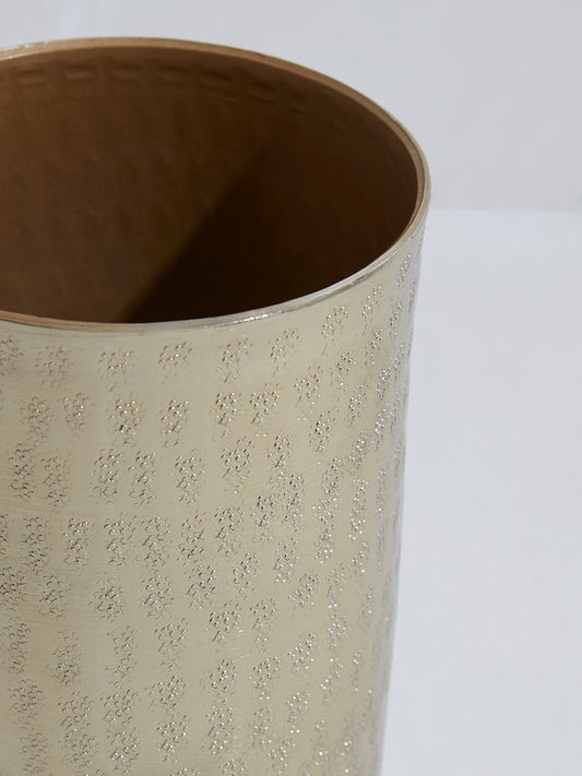 Westside Home Gold Textured Pillar Vase-Small