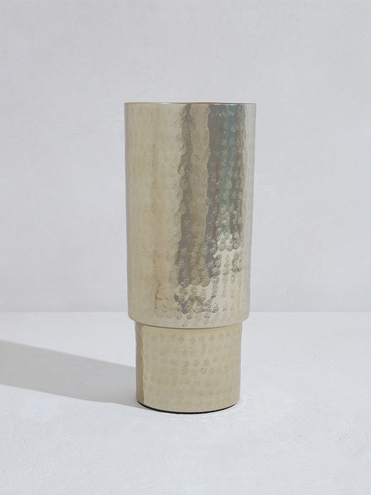 Westside Home Gold Textured Pillar Vase-Large