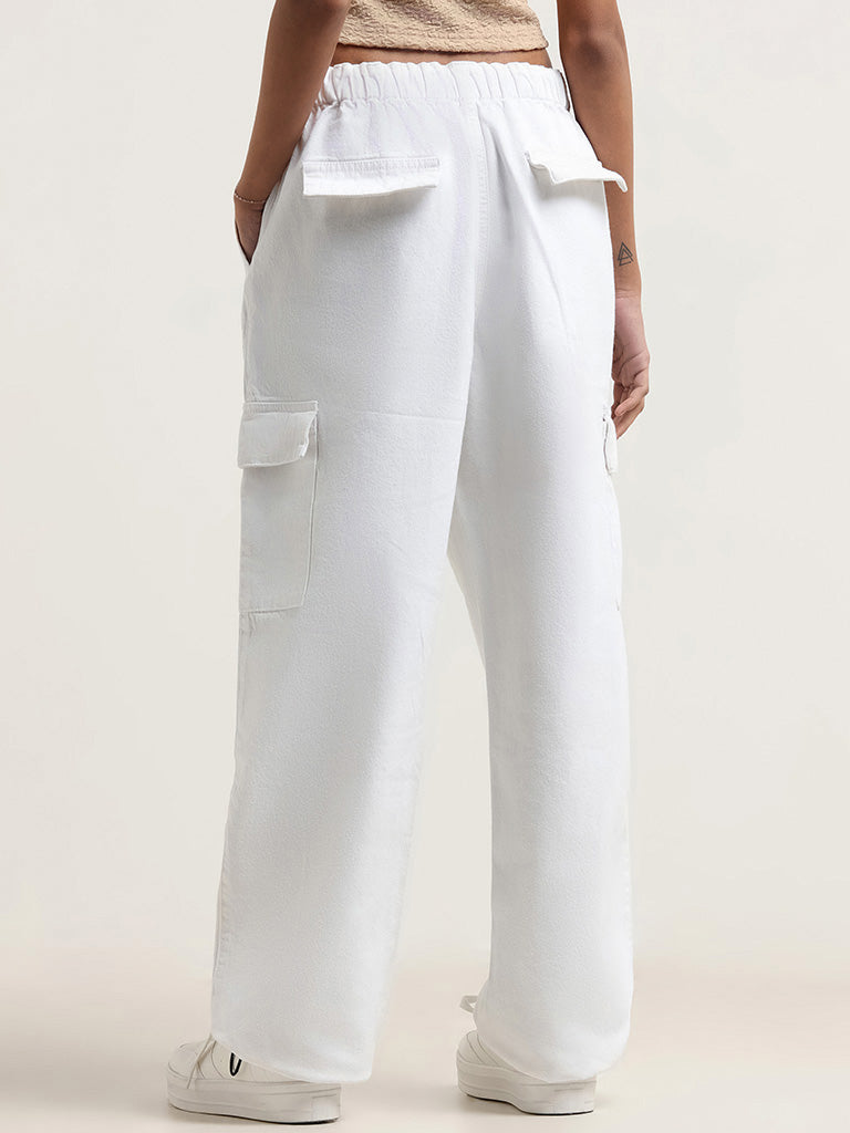 Faux Leather Relaxed Fit Cargo Pants | boohoo