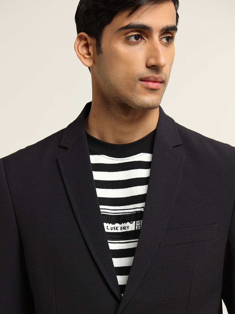 Ascot Navy Relaxed Fit Blazer