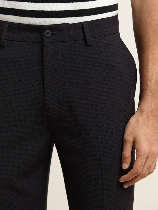 Ascot Navy Relaxed Fit Trousers