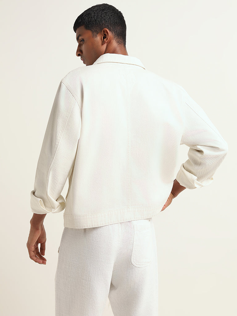 Nuon Off-White Relaxed-Fit Jacket