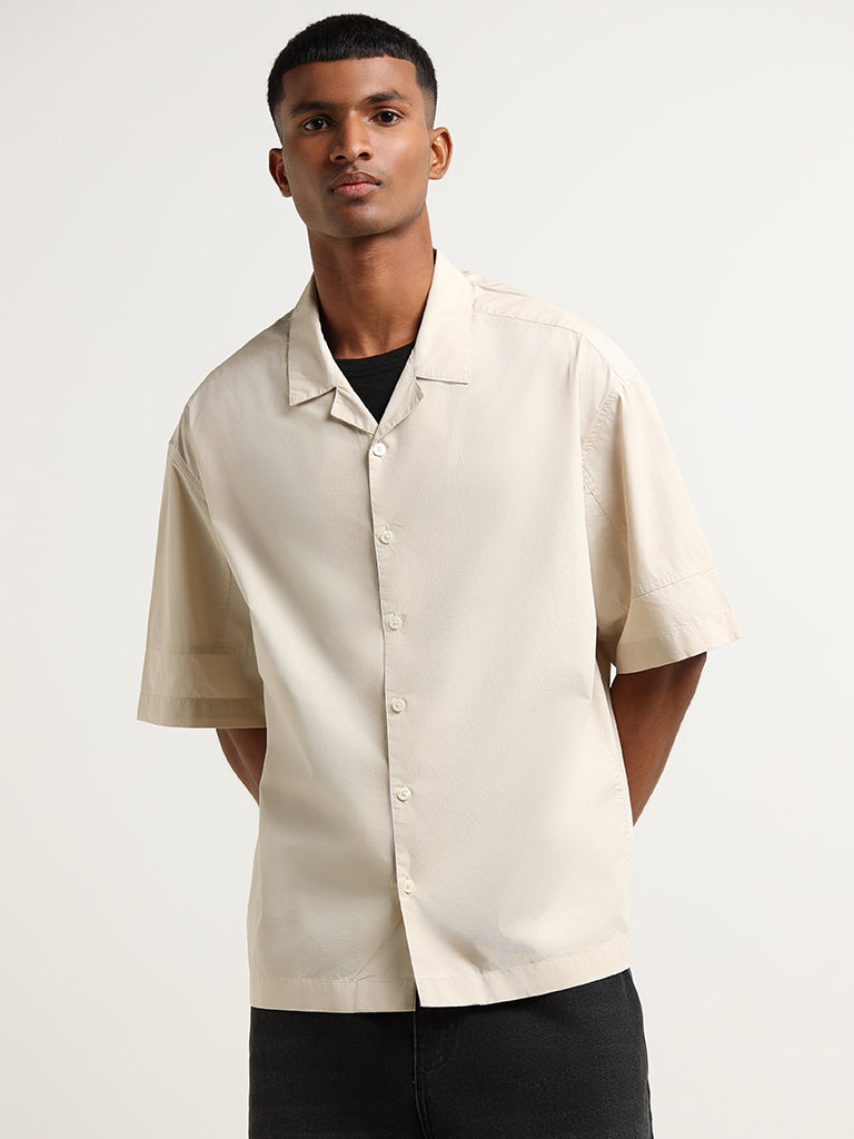 Nuon Beige Oversized-Fit Shirt
