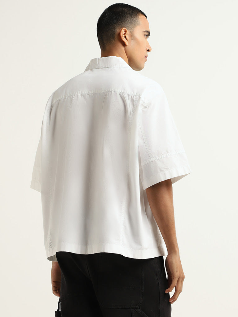 Nuon White Cotton Oversized Shirt