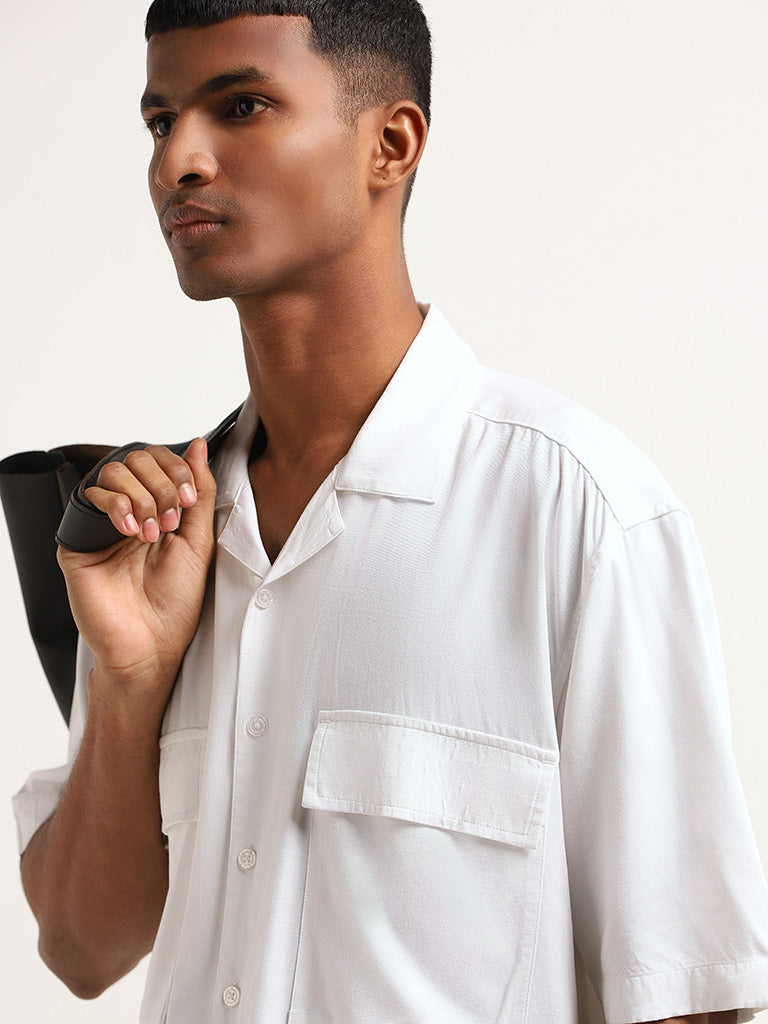 Nuon White Loose-Fit Shirt