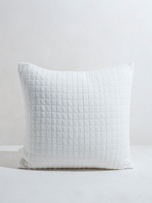 Westside Home White Geometric Design Cushion Cover