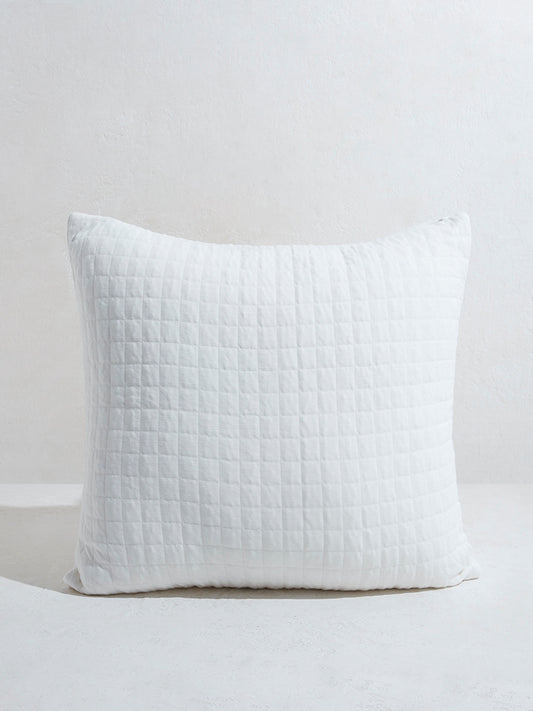 Westside Home White Geometric Design Cushion Cover