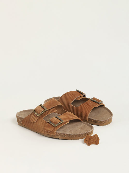 SOLEPLAY Tan Multi-Strap Comfort Leather Sandals