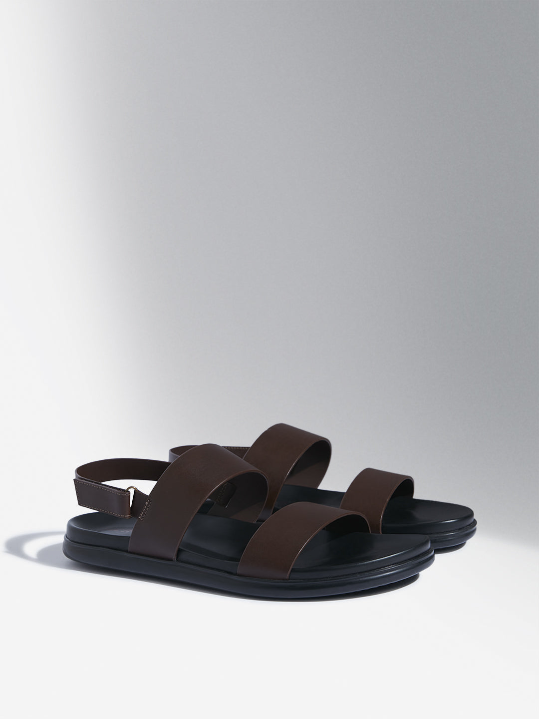 SOLEPLAY Dark Brown Multi-Strap Leather Sandals