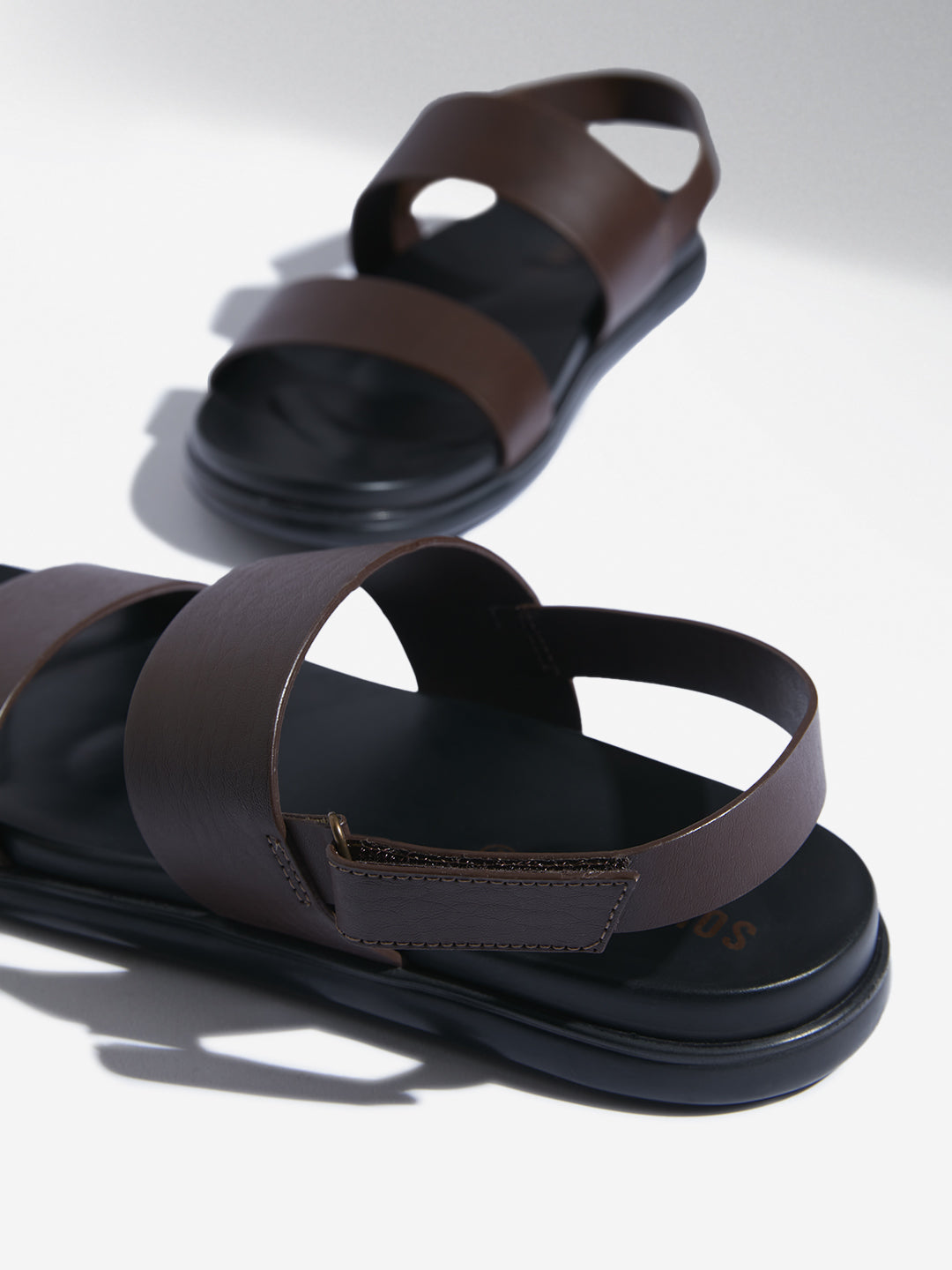 SOLEPLAY Dark Brown Multi-Strap Leather Sandals