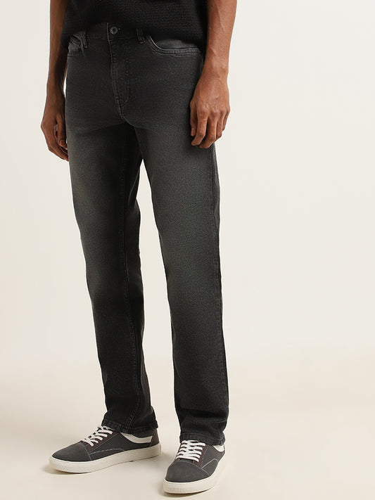 Nuon Black Straight-Fit Jeans