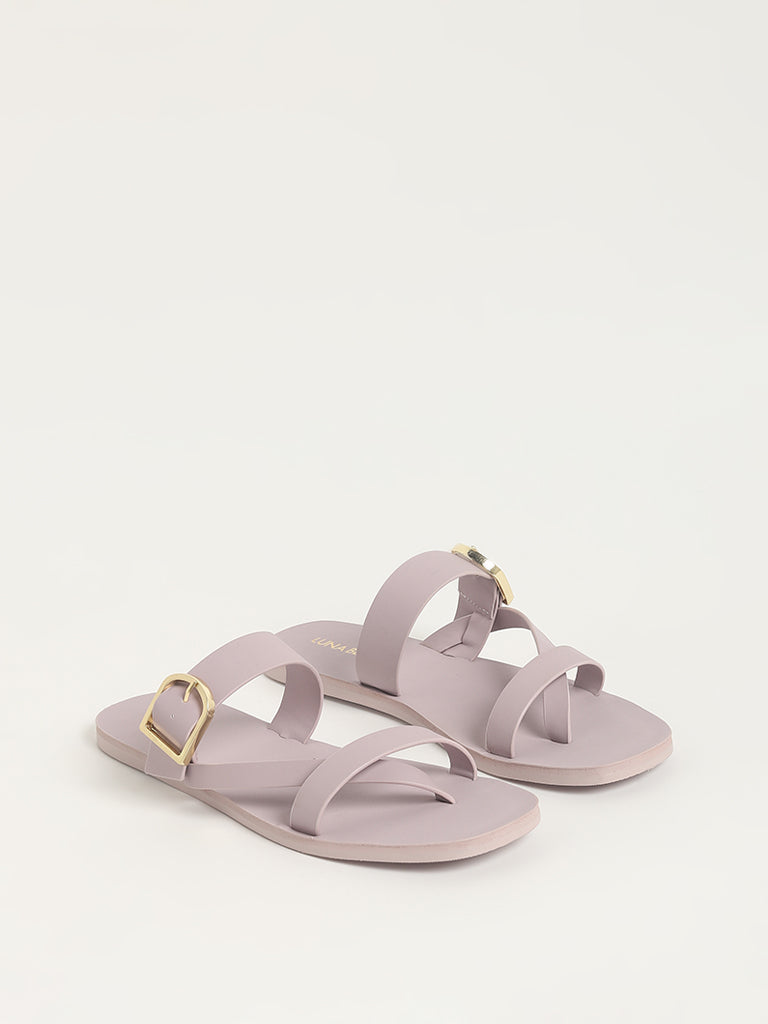 LUNA BLU Lilac 3-Strap Sandals