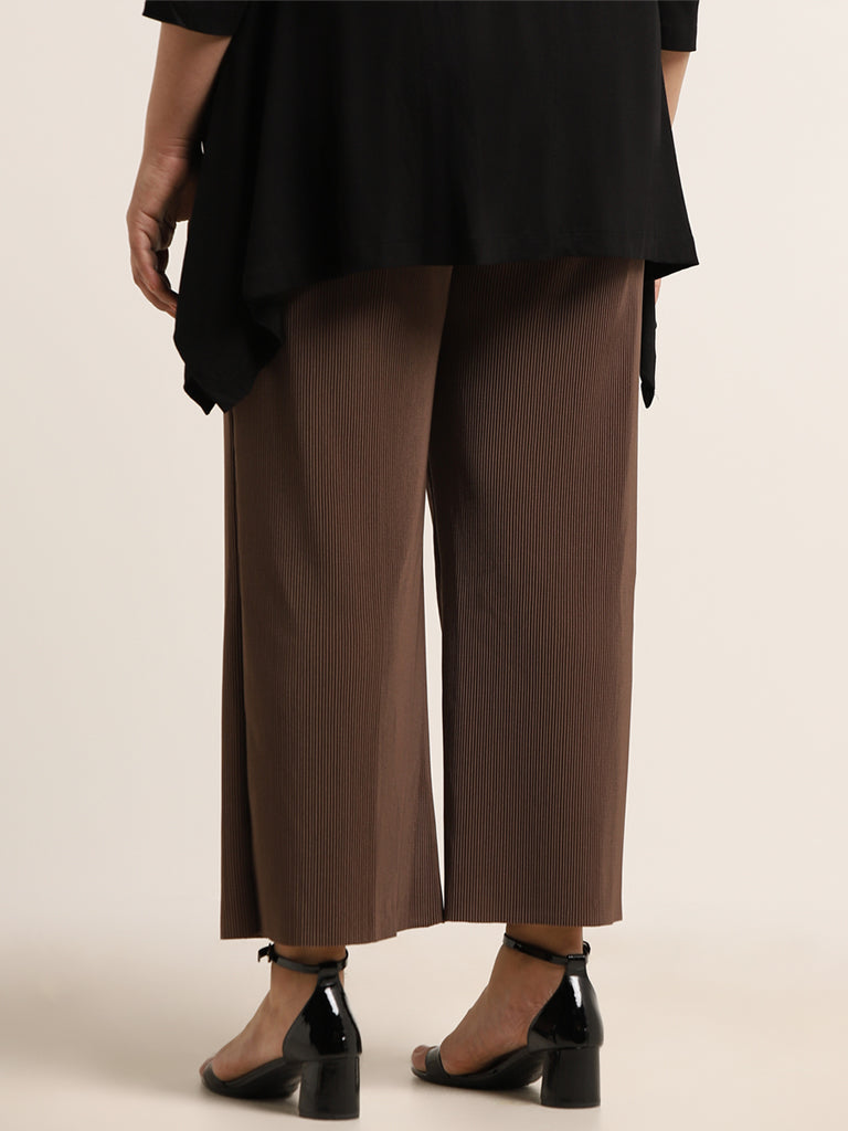 Gia Brown Pleated Pants