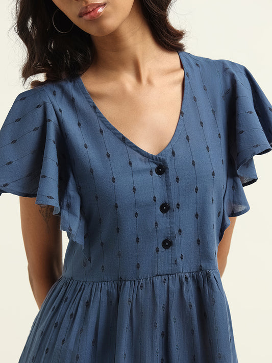 Bombay Paisley Blue Printed Dress