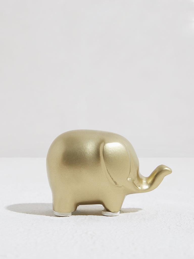 Westside Home Gold Baby Elephant Metal Decorative Accessory