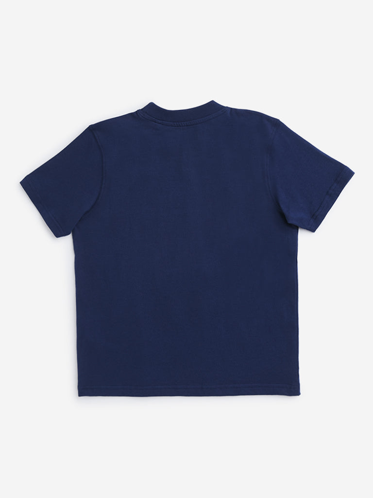 HOP Kids Navy Text Design T-Shirt
