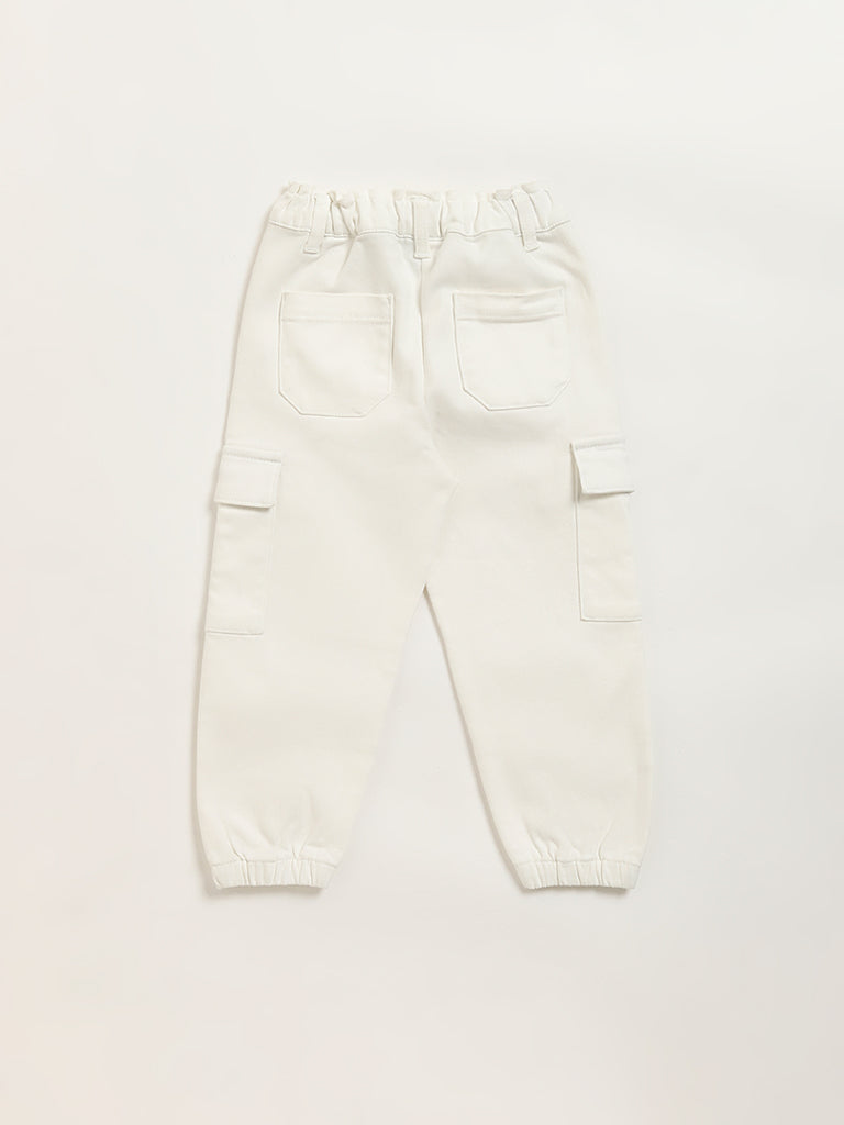 HOP Kids Off-White Cargo Joggers