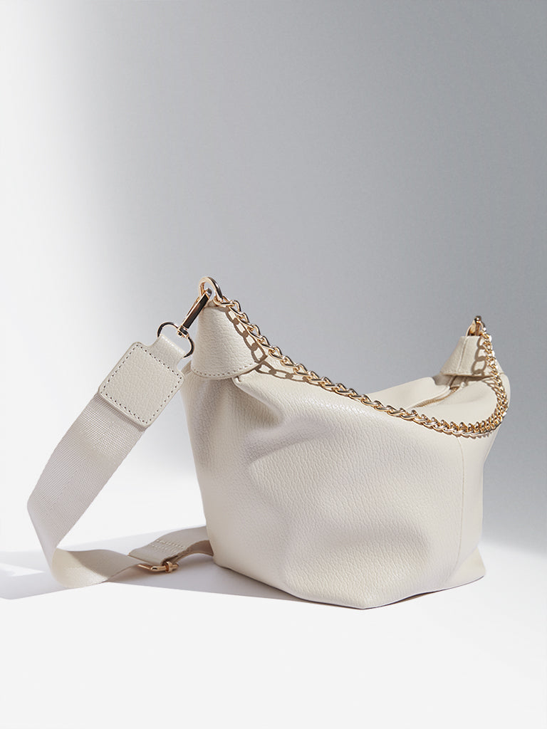 Buy Westside OffWhite Hobo Bag from Westside