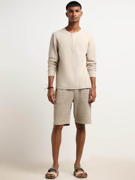 ETA Dark Taupe Relaxed-Fit Shorts