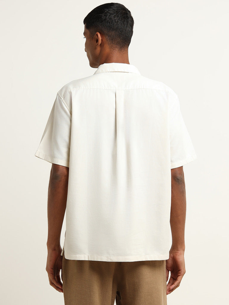 ETA Off-White Knitted Relaxed Fit Shirt