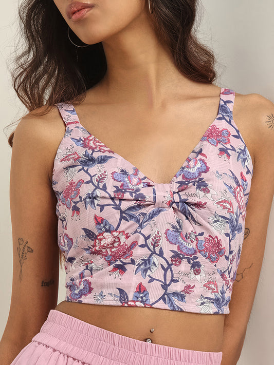 Bombay Paisley Lilac Strappy Top