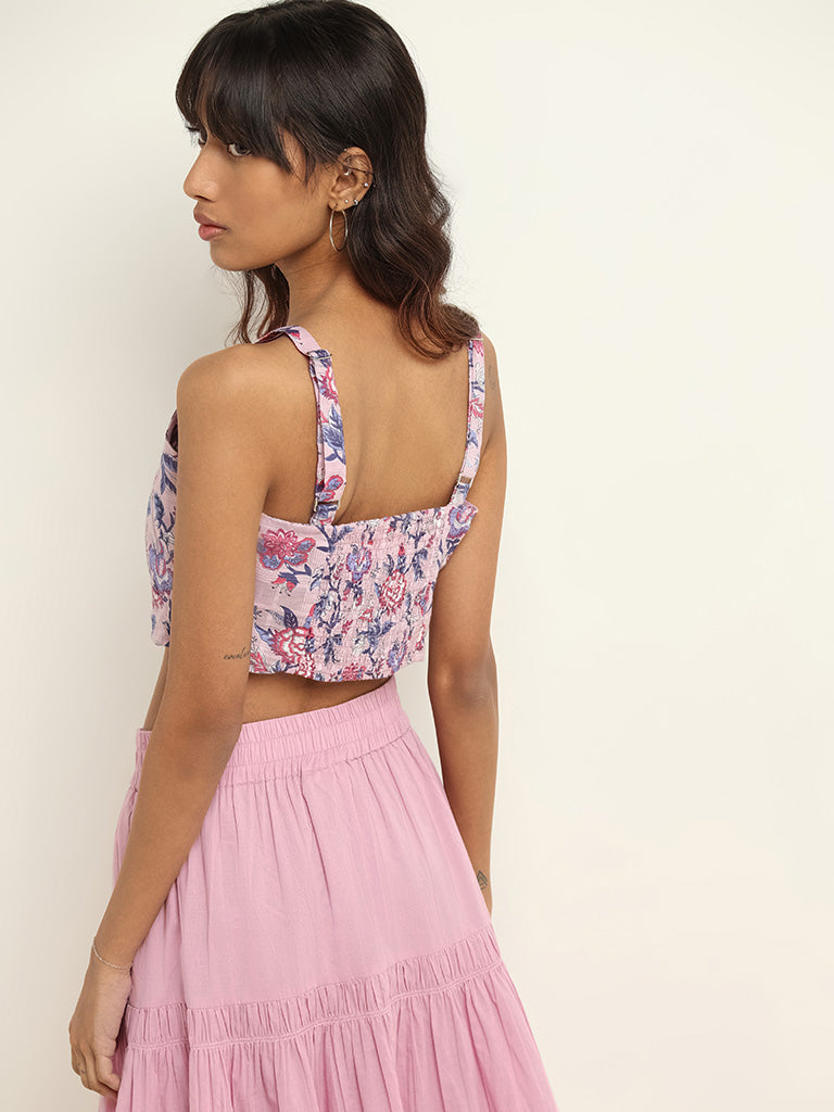 Bombay Paisley Lilac Strappy Cotton Top