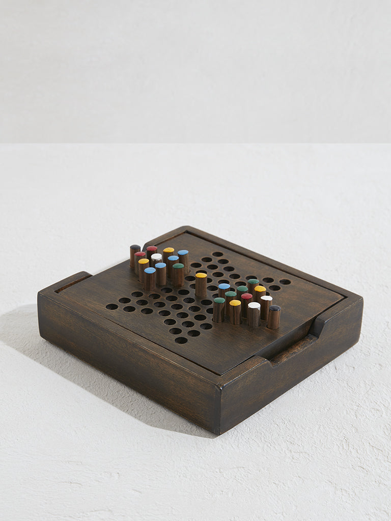 Westside Home Dark Brown Chinese Checker Board Game