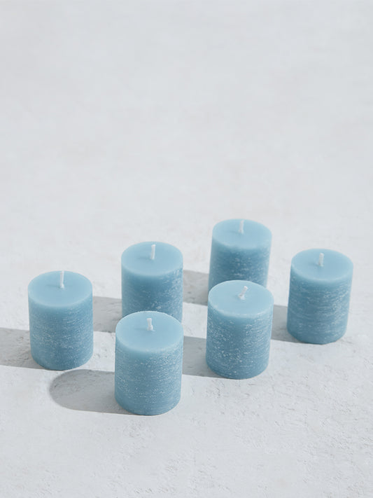 Westside Home Light Blue Votive Candles (Set of 6)