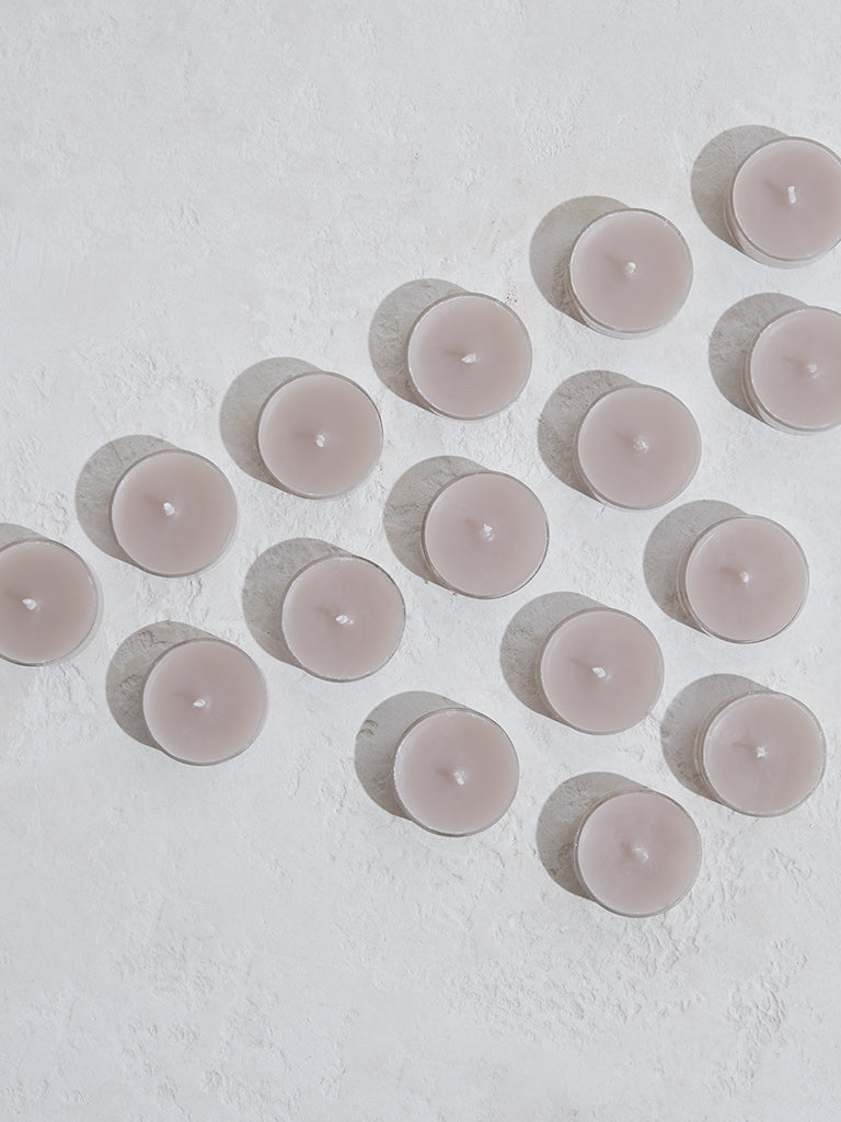 Westside Home Taupe Acrylic Tealight Candles (Set of 16)