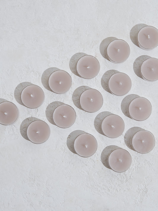 Westside Home Taupe Acrylic Tealight Candles (Set of 16)