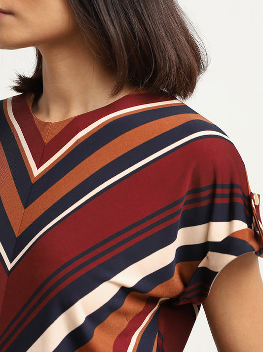 Wardrobe Multicolor Striped Cotton Blend Top