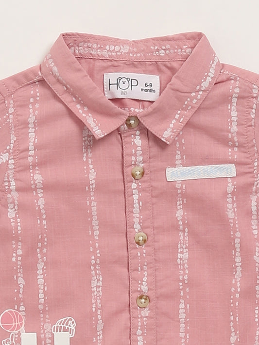 HOP Baby Pink Striped Shirt