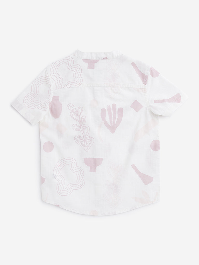 HOP Kids Light Pink Printed Shirt