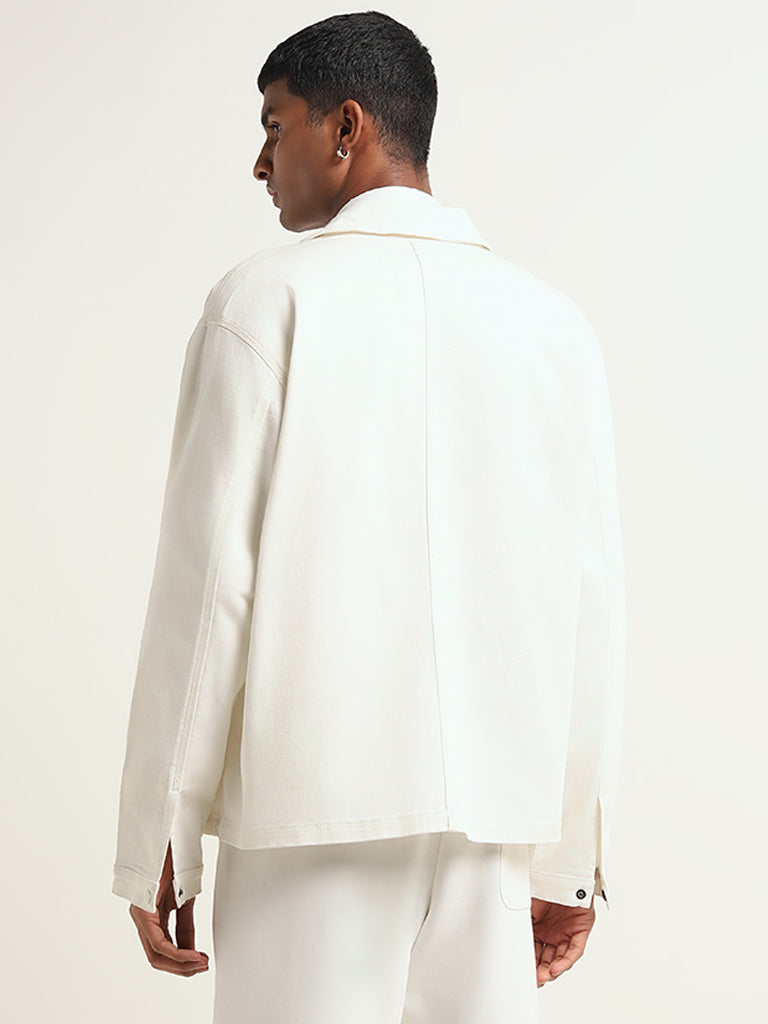 Nuon Off-White Relaxed-Fit Jacket