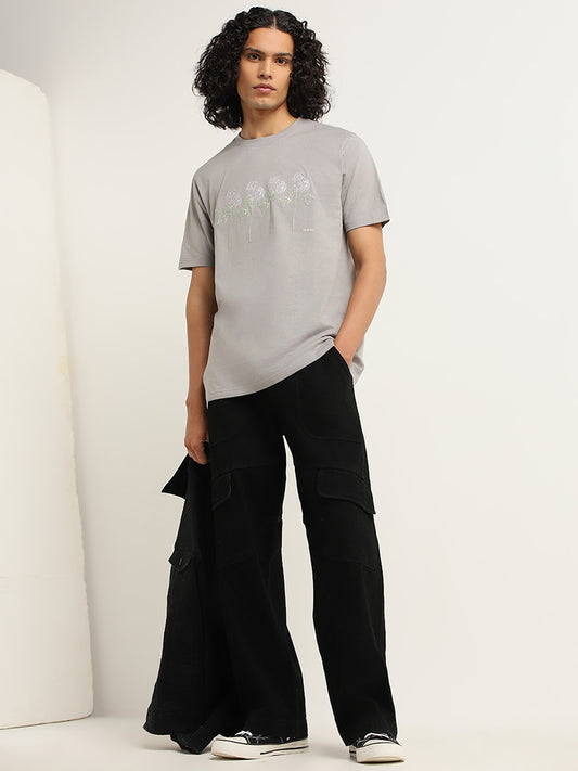 Nuon Grey Relaxed Fit T-Shirt