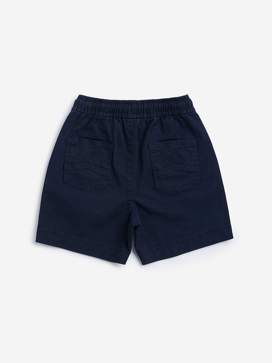 HOP Kids Navy Solid Shorts