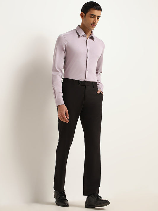 WES Formals Lilac Slim-Fit Shirt