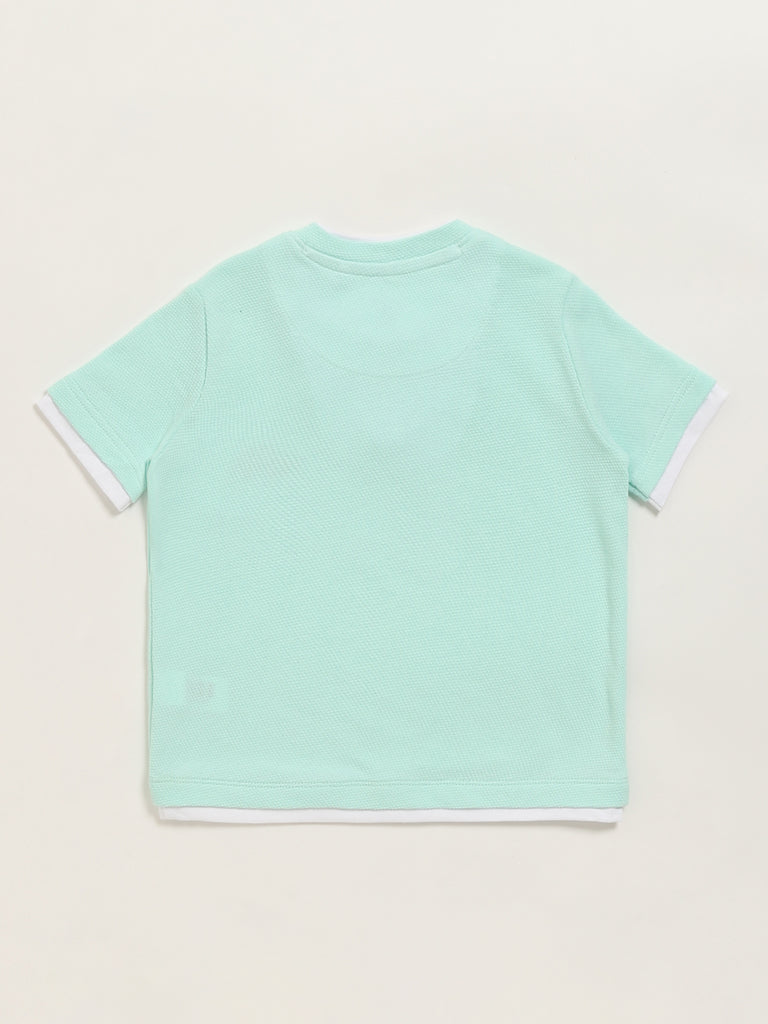 HOP Kids Mint Henley T-Shirt