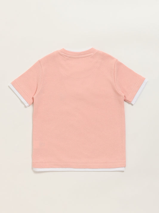 HOP Kids Pink Henley T-Shirt