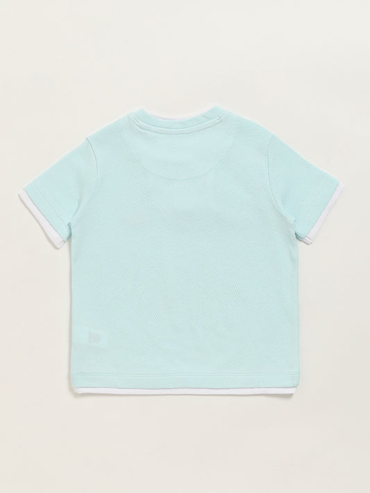 HOP Kids Blue Henley T-Shirt