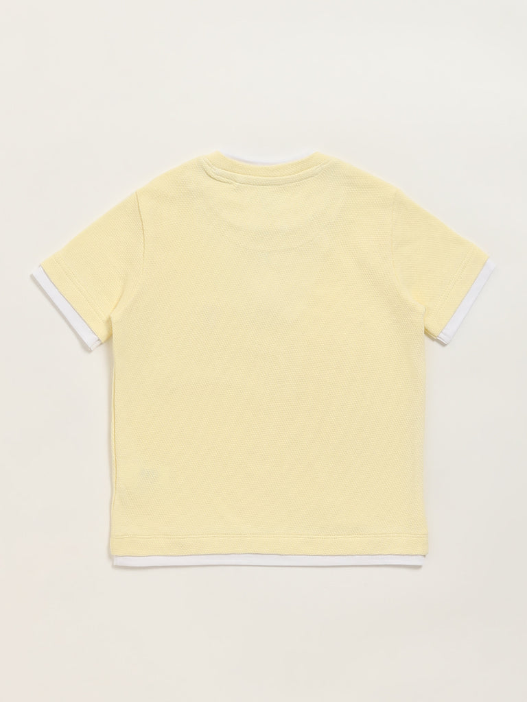 HOP Kids Yellow Henley T-Shirt