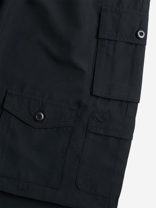 Y&F Kids Black Cargo-Styled Mid Rise Trousers