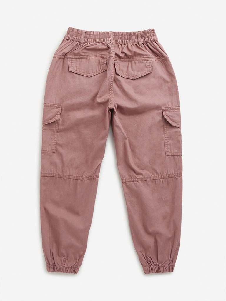 Dusty pink joggers on sale